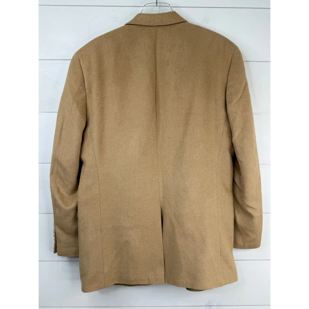 LAUREN RALPH LAUREN 100% Camel Hair Blazer Men 42L Sport Coat LUXURY